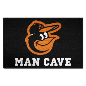 Wholesale-Baltimore Orioles Man Cave Starter MLB Accent Rug - 19" x 30" SKU: 22379