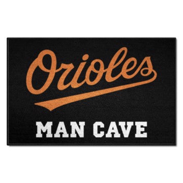 Wholesale-Baltimore Orioles Man Cave Starter MLB Accent Rug - 19" x 30" SKU: 29209