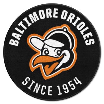 Wholesale-Baltimore Orioles Roundel Mat - Retro Collection MLB Accent Rug - Round - 27" diameter SKU: 1708