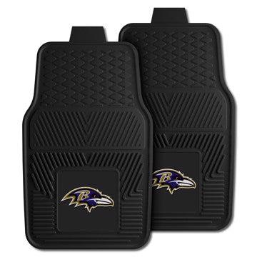 Wholesale-Baltimore Ravens 2-pc Vinyl Car Mat Set NFL Auto Floor Mat - 2 piece Set - 17" x 27" SKU: 8755