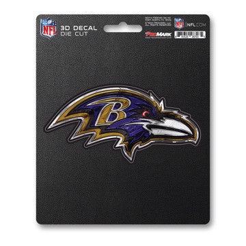 Wholesale-Baltimore Ravens 3D Decal NFL 1 piece - 5” x 6.25” (total) SKU: 62766