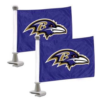 Wholesale-Baltimore Ravens Ambassador Flags NFL Mini Auto Flags - 2 Piece - 4" x 6" SKU: 61858