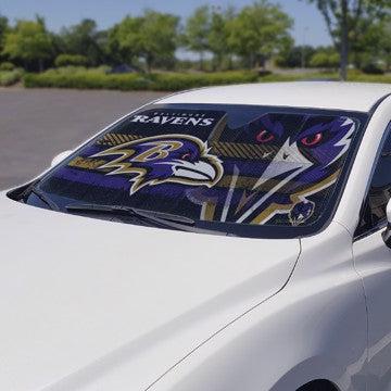 Wholesale-Baltimore Ravens Auto Shade NFL Windshield Sun Shade - 59" x 29.5" SKU: 60044