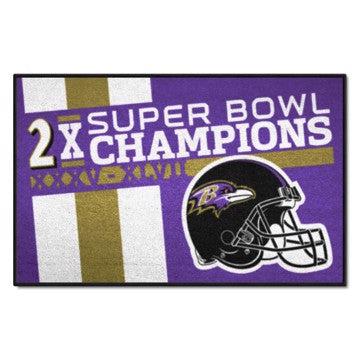 Wholesale-Baltimore Ravens Dynasty Starter Mat NFL Accent Rug - 19" x 30" SKU: 30896