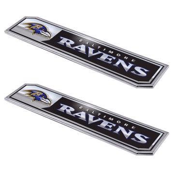 Wholesale-Baltimore Ravens Embossed Truck Emblem 2-pk NFL Exterior Auto Accessory - Aluminum - 2 Piece Set SKU: 60798