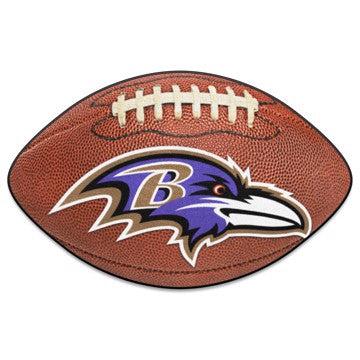Wholesale-Baltimore Ravens Football Mat NFL Accent Rug - Shaped - 20.5" x 32.5" SKU: 5674