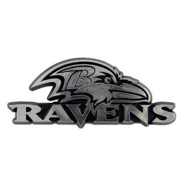 Wholesale-Baltimore Ravens Molded Chrome Emblem NFL Plastic Auto Accessory SKU: 60260