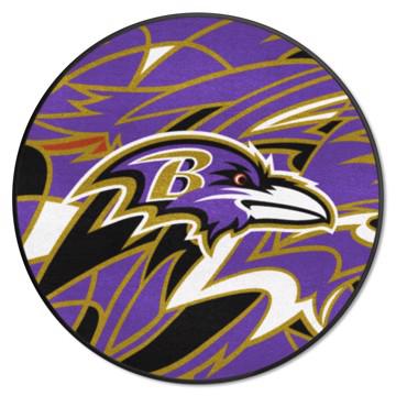 Wholesale-Baltimore Ravens NFL x FIT Roundel Mat NFL Accent Rug - Round - 27" diameter SKU: 23207