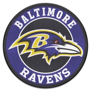 Wholesale-Baltimore Ravens Roundel Mat NFL Accent Rug - Round - 27" diameter SKU: 17951