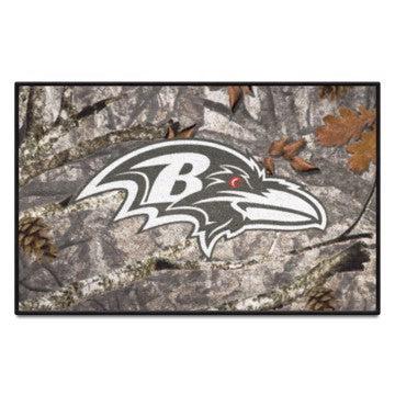 Wholesale-Baltimore Ravens Starter Mat - Camo NFL Accent Rug - 19" x 30" SKU: 34213