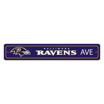 Wholesale-Baltimore Ravens Team Color Street Sign Décor 4in. X 24in. Lightweight NFL Lightweight Décor - 4" X 24" SKU: 32202