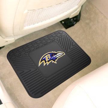 Wholesale-Baltimore Ravens Utility Mat NFL Back Seat Car Floor Mats - 1 Piece - 14" x 17" SKU: 9995