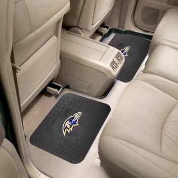 Wholesale-Baltimore Ravens Utility Mat Set NFL Back Seat Car Floor Mats - 2 Piece Set - 14" x 17" SKU: 12305