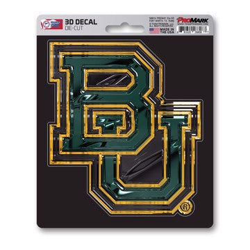 Wholesale-Baylor 3D Decal Baylor University 3D Decal 5” x 6.25” - "BU" Logo SKU: 62802