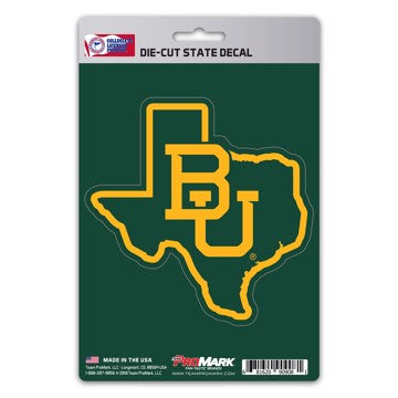 Wholesale-Baylor State Shape Decal Baylor University State Shape Decal 5” x 6.25” - "BU" Logo / Shape of Texas SKU: 61322