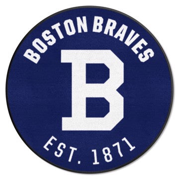 Wholesale-Boston Braves Roundel Mat - Retro Collection MLB Accent Rug - Round - 27" diameter SKU: 1847