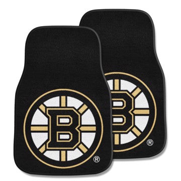 Wholesale-Boston Bruins 2-pc Carpet Car Mat Set NHL Auto Floor Mat - 2 piece Set - 17" x 27" SKU: 10496