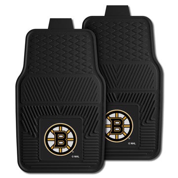 Wholesale-Boston Bruins 2-pc Vinyl Car Mat Set NHL Auto Floor Mat - 2 piece Set - 17" x 27" SKU: 10497