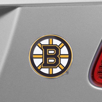 Wholesale-Boston Bruins Embossed Color Emblem NHL Exterior Auto Accessory - Aluminum Color SKU: 60478