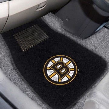 Wholesale-Boston Bruins Embroidered Car Mat Set NHL Auto Floor Mat - 2 piece Set - 17" x 25.5" SKU: 17088