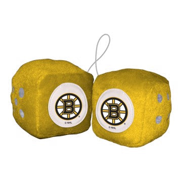 Wholesale-Boston Bruins Fuzzy Dice NHL 3" Cubes SKU: 32002