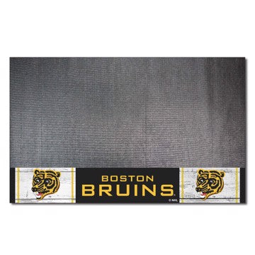Wholesale-Boston Bruins Grill Mat - Retro Collection NHL Vinyl Mat - 26" x 42" SKU: 35443