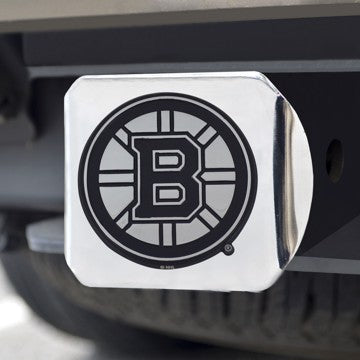 Wholesale-Boston Bruins Hitch Cover NHL Chrome Emblem on Chrome Hitch - 3.4" x 4" SKU: 15143