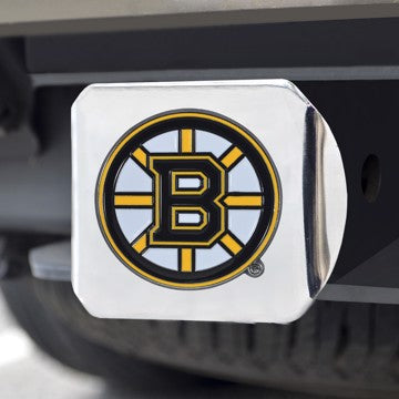 Wholesale-Boston Bruins Hitch Cover NHL Color Emblem on Chrome Hitch - 3.4" x 4" SKU: 22756