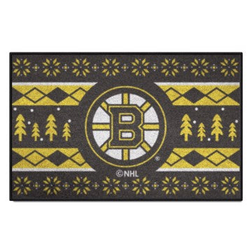 Wholesale-Boston Bruins Holiday Sweater Starter Mat NHL Accent Rug - 19" x 30" SKU: 26846