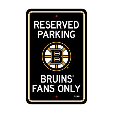 Wholesale-Boston Bruins Reserved Parking Sign NHL Lightweight Décor - 18" X 11.5" SKU: 32183