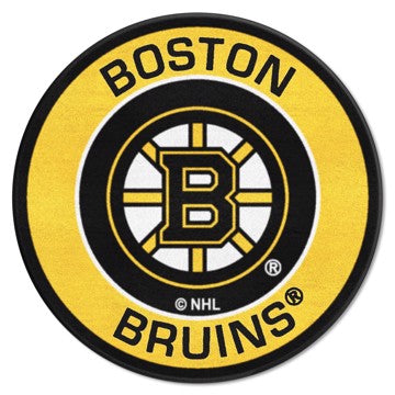 Wholesale-Boston Bruins Roundel Mat NHL Accent Rug - Round - 27" diameter SKU: 18863
