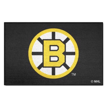 Wholesale-Boston Bruins Starter Mat - Retro Collection NHL Accent Rug - 19" x 30" SKU: 35454