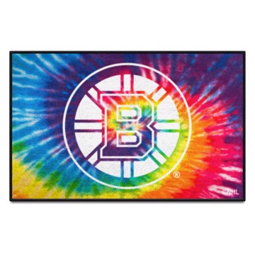 Wholesale-Boston Bruins Starter Mat - Tie Dye NHL Accent Rug - 19" x 30" SKU: 34464