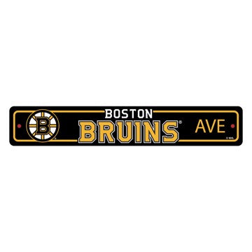 Wholesale-Boston Bruins Street Sign NHL Lightweight Décor - 4" X 24" SKU: 32234