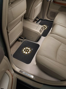 Wholesale-Boston Bruins Utility Mat Set NHL Back Seat Car Floor Mats - 2 Piece Set - 14" x 17" SKU: 12407
