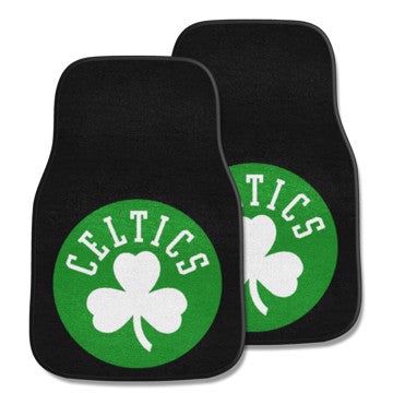 Wholesale-Boston Celtics 2-pc Carpet Car Mat Set NBA Auto Floor Mat - 2 piece Set - 17" x 27" SKU: 9208