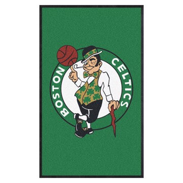 Wholesale-Boston Celtics 3X5 High-Traffic Mat with Rubber Backing NBA Commercial Mat - Portrait Orientation - Indoor - 33.5" x 57" SKU: 9900