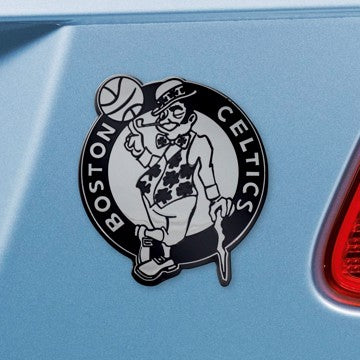 Wholesale-Boston Celtics Emblem - Chrome NBA Exterior Auto Accessory - Chrome Emblem - 3" x 3" SKU: 14840