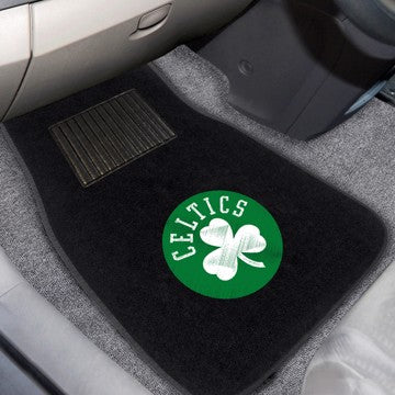 Wholesale-Boston Celtics Embroidered Car Mat Set NBA Auto Floor Mat - 2 piece Set - 17" x 25.5" SKU: 17611