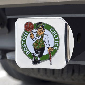 Wholesale-Boston Celtics Hitch Cover NBA Color Emblem on Chrome Hitch - 3.4" x 4" SKU: 22719