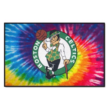 Wholesale-Boston Celtics Starter Mat - Tie Dye NBA Accent Rug - 19" x 30" SKU: 34369
