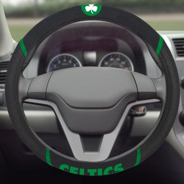 Wholesale-Boston Celtics Steering Wheel Cover NBA Universal Fit - 15" x 15" SKU: 14841