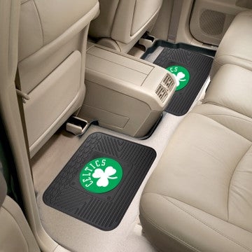 Wholesale-Boston Celtics Utility Mat Set NBA Back Seat Car Floor Mats - 2 Piece Set - 14" x 17" SKU: 12433