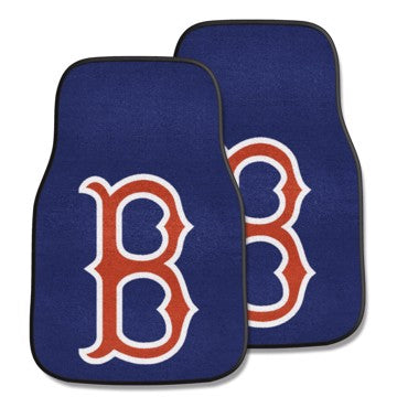 Wholesale-Boston Red Sox 2-pc Carpet Car Mat Set MLB Auto Floor Mat - 2 piece Set - 17" x 27" SKU: 6333