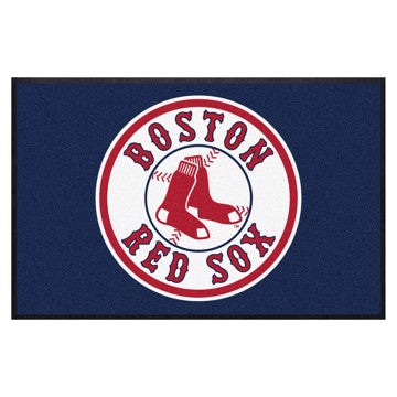 Wholesale-Boston Red Sox 4X6 High-Traffic Mat with Durable Rubber Backing MLB Commercial Mat - Landscape Orientation - Indoor - 43" x 67" SKU: 9827