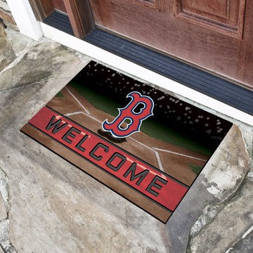 Wholesale-Boston Red Sox Crumb Rubber Door Mat MLB Outdoor Door Mat - 18" x 30" SKU: 21912