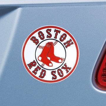 Wholesale-Boston Red Sox Emblem - Color MLB Exterior Auto Accessory - Color Emblem - 3.2" x 3" SKU: 26522