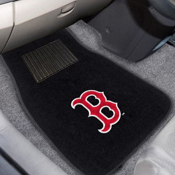 Wholesale-Boston Red Sox Embroidered Car Mat Set MLB Auto Floor Mat - 2 piece Set - 17" x 25.5" SKU: 10738