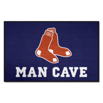 Wholesale-Boston Red Sox Man Cave Starter MLB Accent Rug - 19" x 30" SKU: 29166
