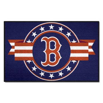 Wholesale-Boston Red Sox Starter Mat - MLB Patriotic MLB Accent Rug - 19" x 30" SKU: 18531